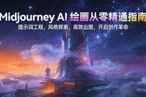 （17118期）Midjourney AI绘画从零精通指南：提示词工程，风格探索，高效出图，开启创作革命