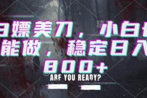 (20163期)白嫖美刀,小白也能做,稳定日入800+