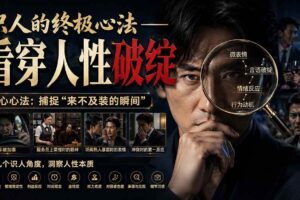 (20300期)付费文章:识人的终极心法——看穿人性破绽