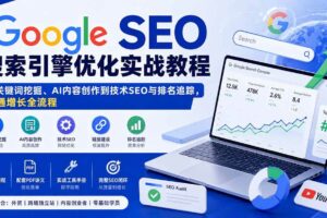 （20241期）Google SEO搜索引擎优化实战教程：从关键词挖掘、AI内容创作到技术SEO与排名追踪，跑通增长全流程